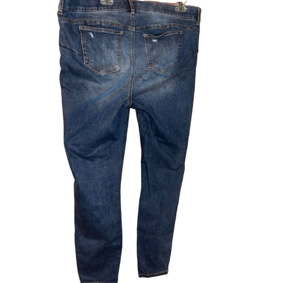 Torrid bombshell skinny destructed jeans plus size 20 distressed stretch - Picture 2 of 6